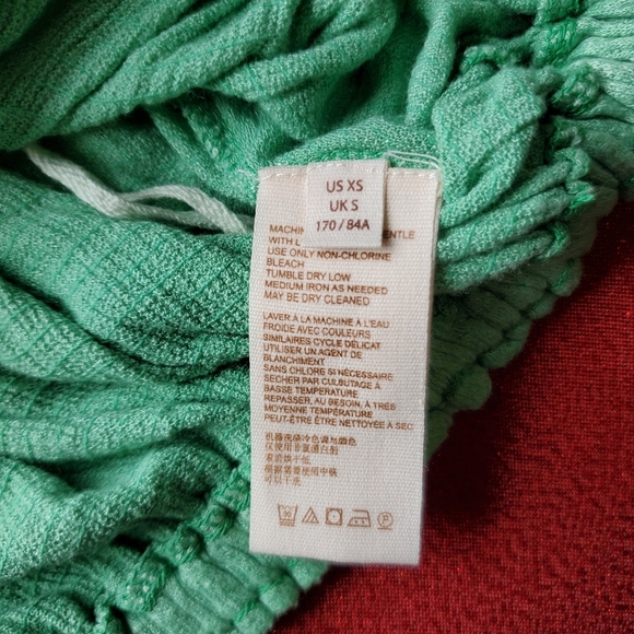 𝅺Free People croa Lee sea foam green ombre ruffle top size XS - Picture 8 of 8